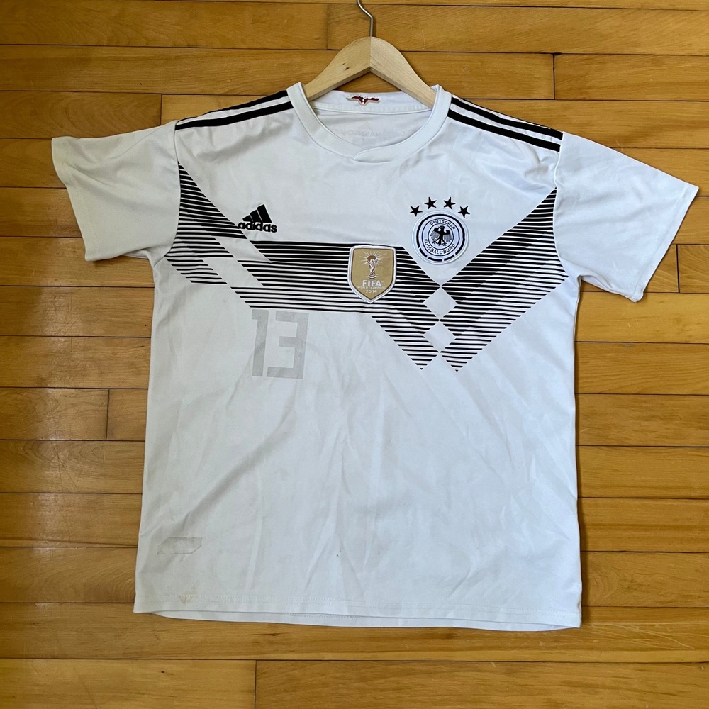 Adidas Germany 2014 World Cup Champions Jersey Muller 13 White Soccer Shirt